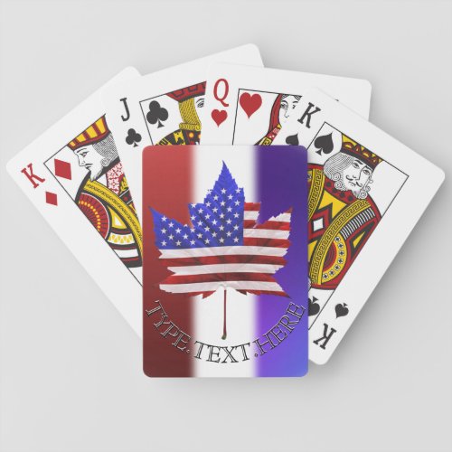 Canada USA Playing Cards Personalized Souvenirs