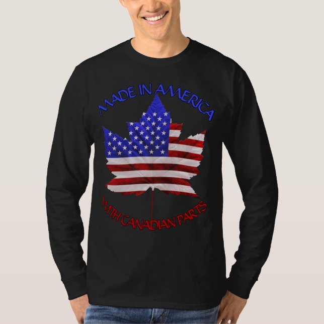 Canada USA Shirt Personalized US Canada T-shirts (Front)