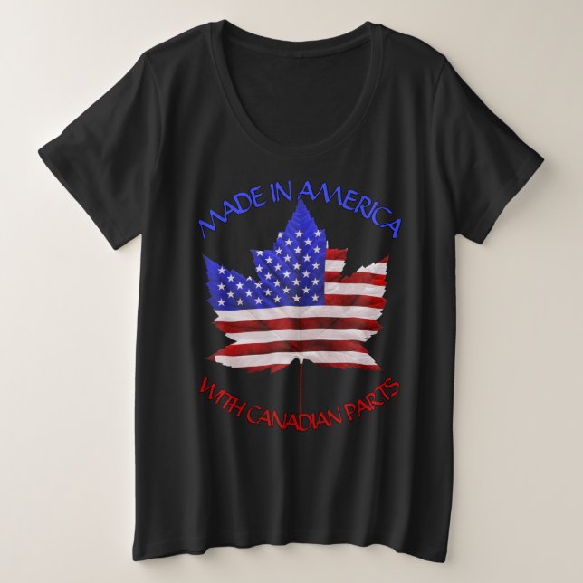 Canada USA Shirt Plus Size Personalized T-shirts (Design Front)