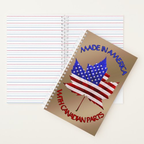 Canada USA Souvenir Planner Notebook Personalized 
