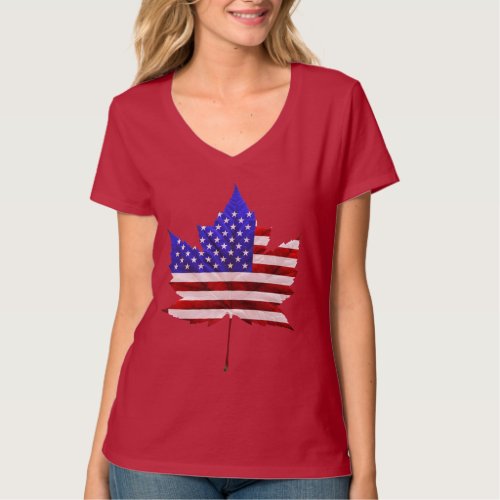 Canada USA Souvenir T_Shirt