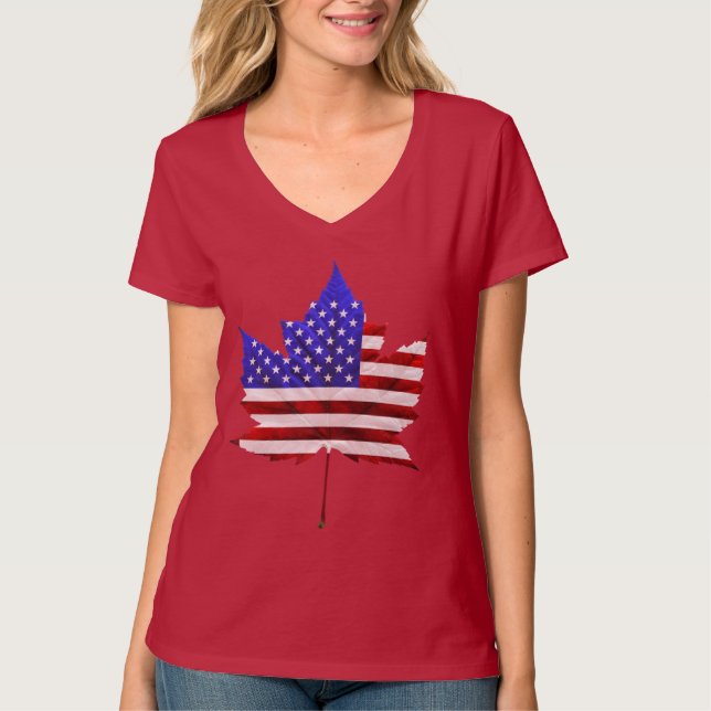 Canada USA Souvenir T-Shirt (Front)