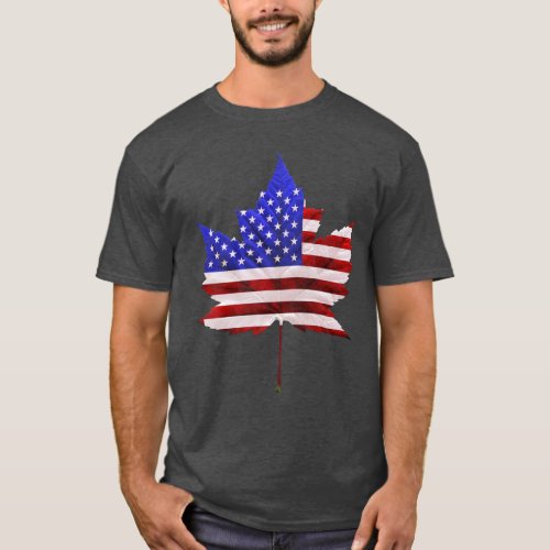Canada USA Souvenir T_shirt Plus Size Mens