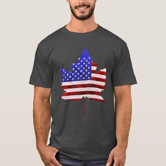 Canada USA Souvenir T-shirt Plus Size Men's (Front)