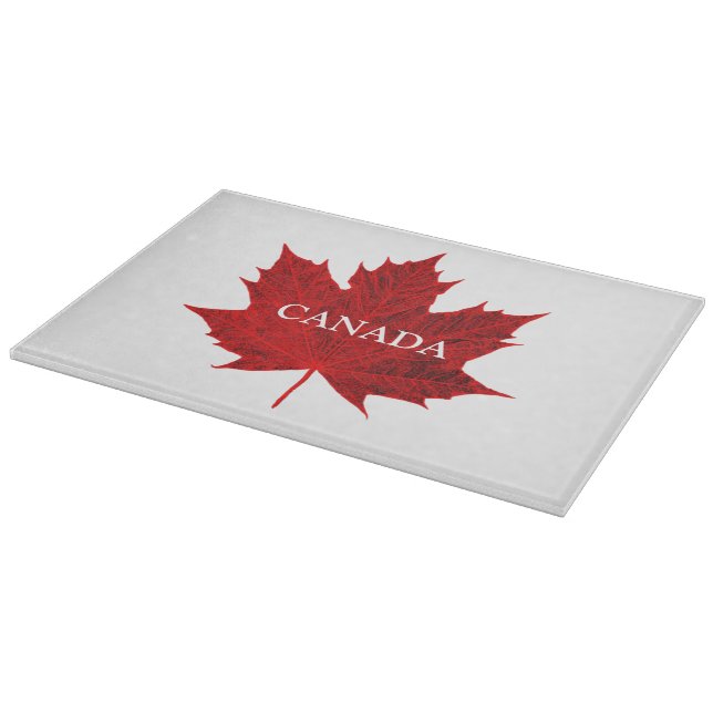 CANADA-Vibrant Red Maple Leaf/Customizable Cutting Board (Corner)
