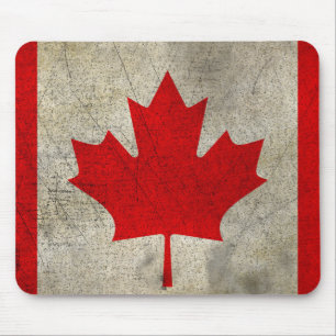 Canada Vintage Grunge Flag Mouse Pad