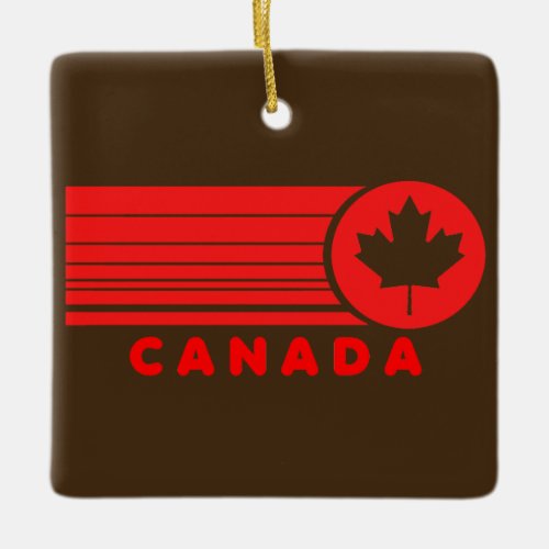 Canada Vintage Retro Maple Leaf Ceramic Ornament