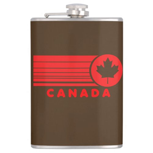 Canada Vintage Retro Maple Leaf Flask