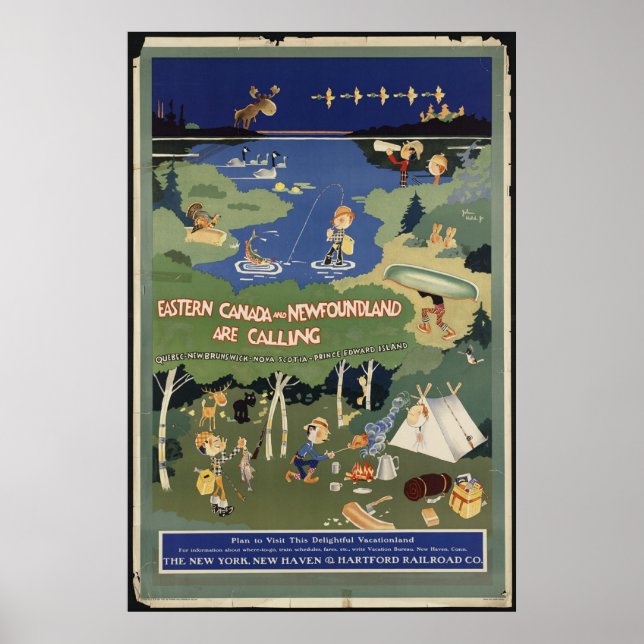 Canada Vintage Travel Poster Ad Retro Prints (Front)