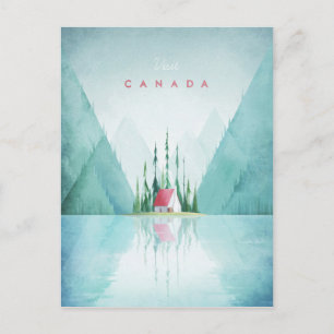 Canada Vintage Travel Poster - Art Postcard