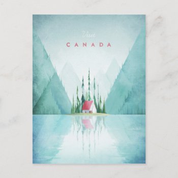 Canada Vintage Travel Poster - Art Postcard by VintagePosterCompany at Zazzle