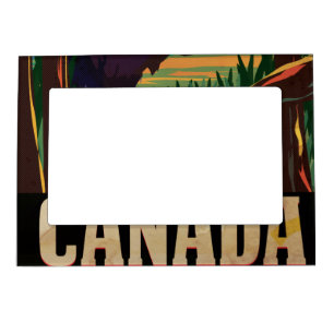 Canada Vintage Travel Poster Magnetic Picture Frame