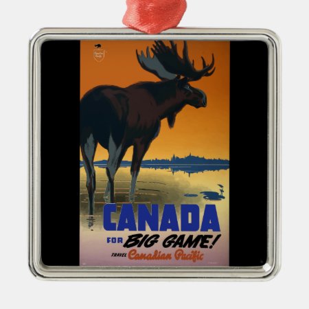 Canada Vintage Travel Poster Metal Ornament