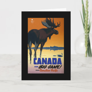 Canada Vintage Travel Poster on Cards, Postcards
