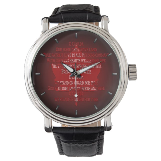 Canada Watch Canada Anthem Souvenir Wrist Watch (Front)