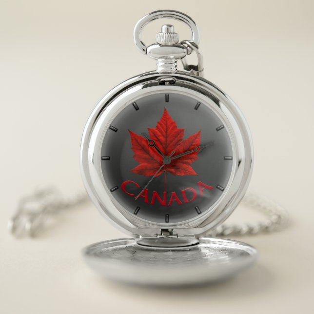 Canada Watch Custom Silver Canada Pocket Watch (Inside)
