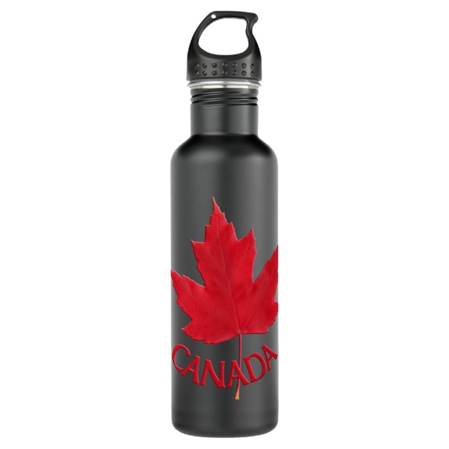 Canada Water Bottle Red Maple Leaf Souvenir Bottle (Front)