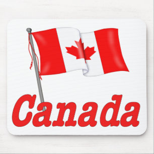 Canada Waving Flag Mouse Pad
