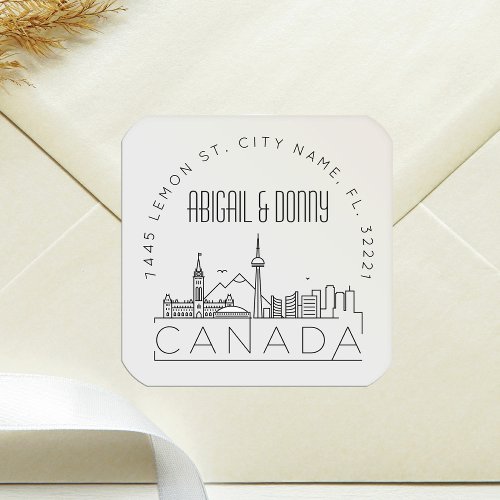Canada Wedding  Pre_Addressed Envelope Seal
