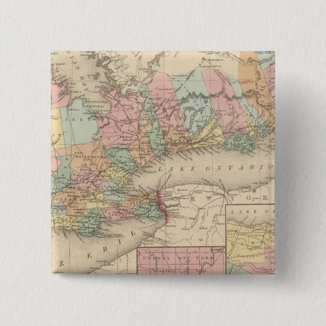 Canada West Upper Pinback Button (Front)