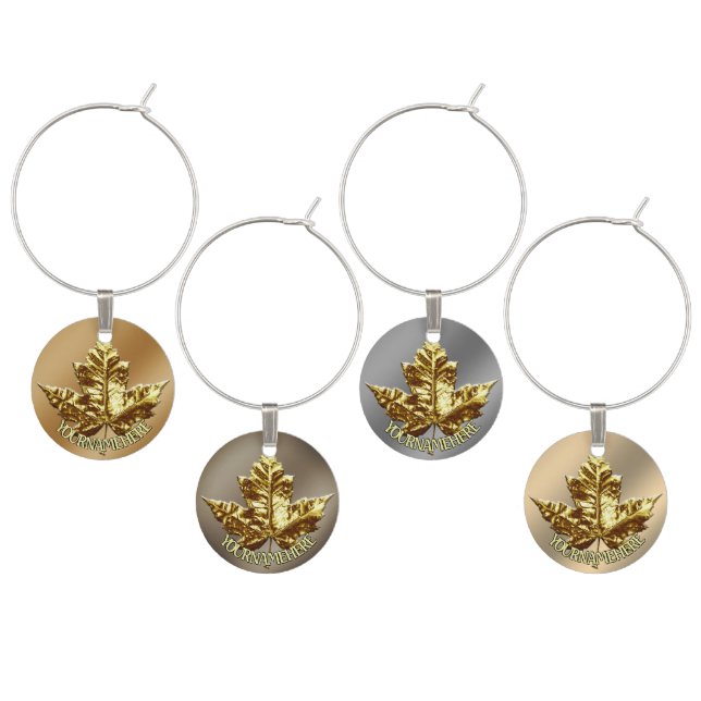 Canada Wine Charms Custom Canada Souvenir Charms (Staggered)