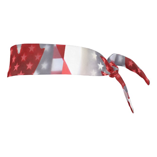 Canada with America flags Tie Headband (Rotate 90)