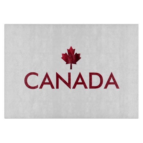 Canada with Red Maple Cutting Board