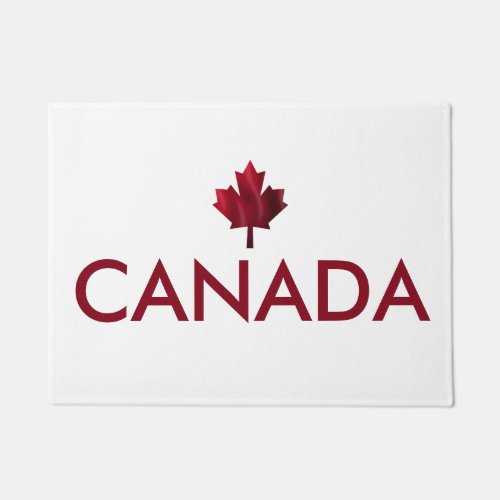 Canada with Red Maple Leaf Doormat