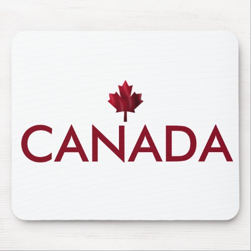 Canada with Red Maple Leaf Mouse Pad