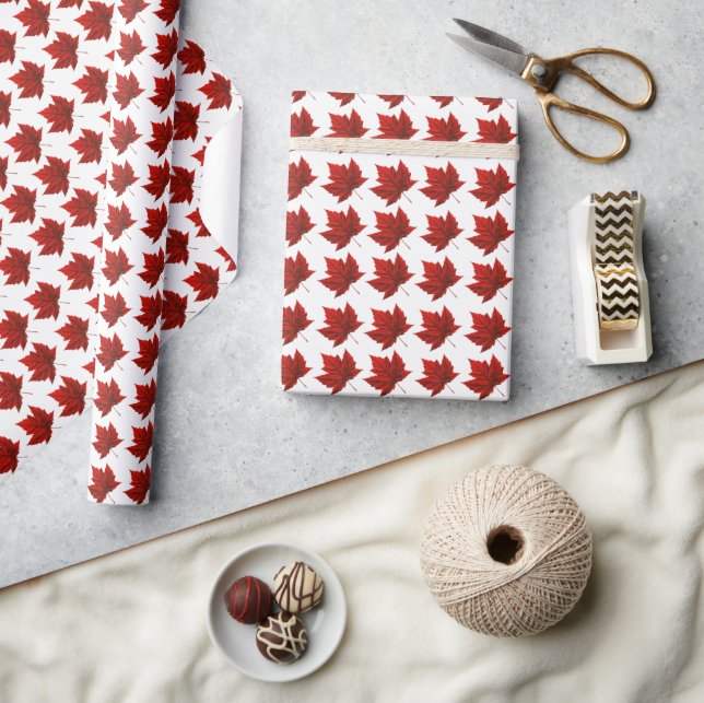 Canada Wrapping Paper Canada Flag Souvenir Paper (Crafts)