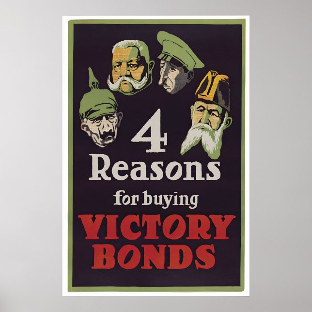 Canada WWI Propaganda Poster Victory Bonds (Front)