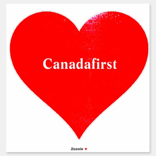 CANADAFIRST  EXTRA LARGE HEART  STICKER