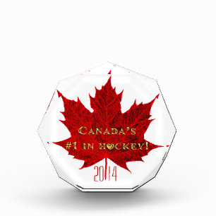 Canada's #1 in Hockey-Maple Leaf/customize Acrylic Award