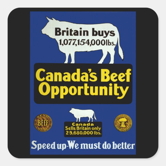 Canada's Beef Opportunity Square Sticker (Front)