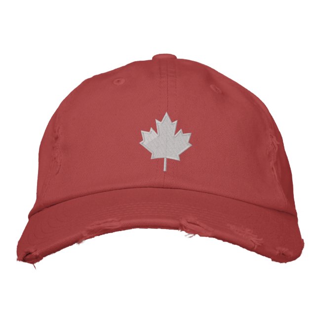 Canada's Leaf Embroidered Baseball Hat (Front)