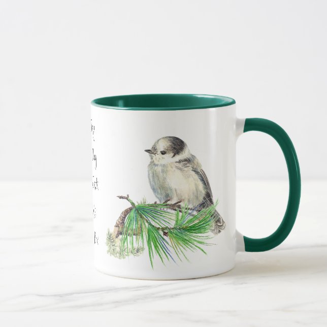 Canada's National Bird Gray Grey Jay, Whiskey Jack Mug (Right)