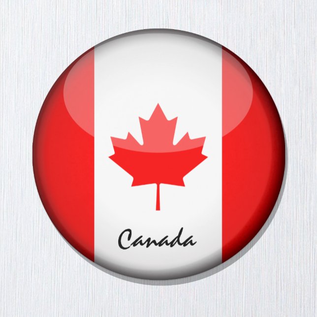 Canadia flag & Canada - travel/sports fans Magnet (Creator Uploaded)