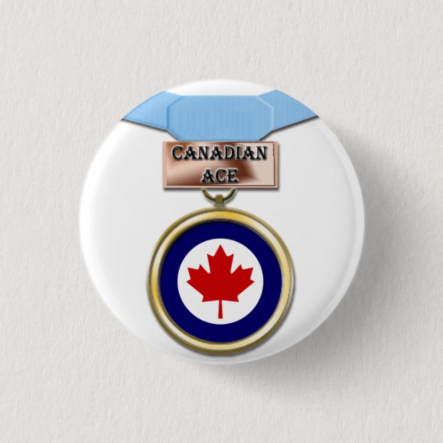 Canadian Ace medal button (Front)