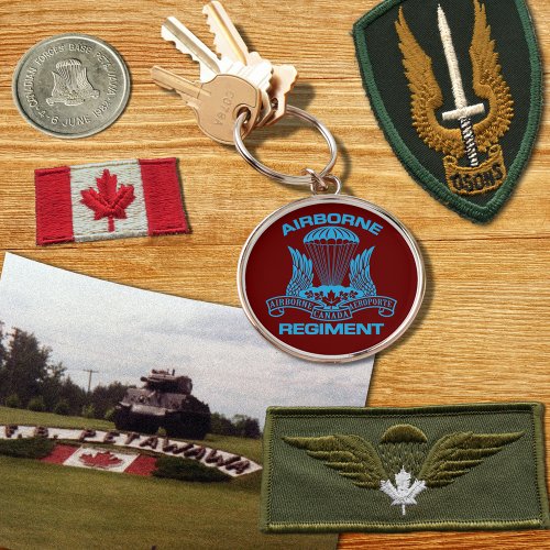 Canadian Airborne Regiment Button Keychain