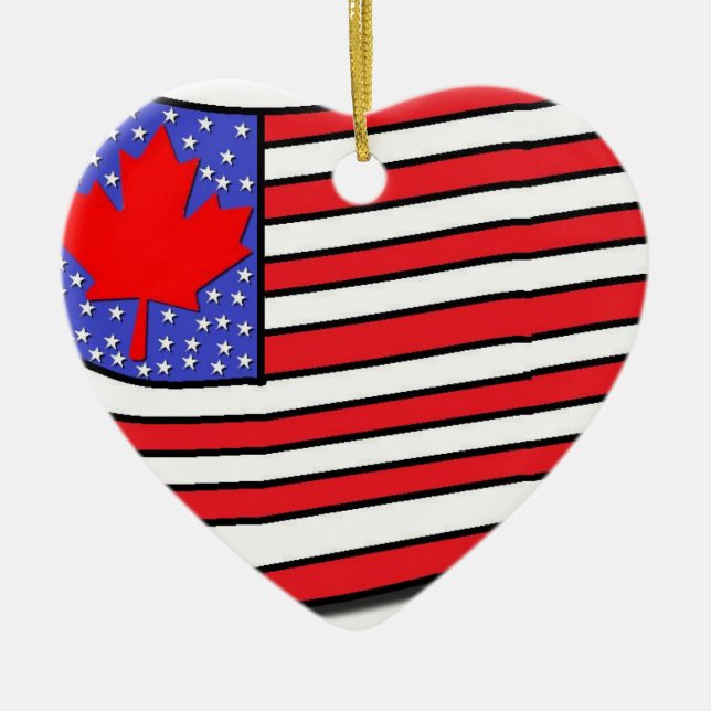 Canadian American Ceramic Ornament (Front)
