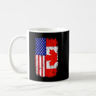Canadian American Flag America Canada Patriotic Te Coffee Mug