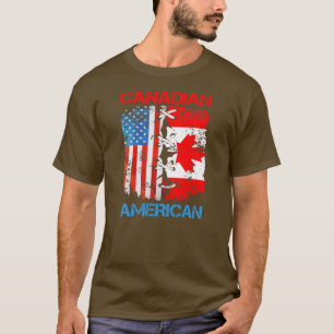 Canadian American Flag Canada Day Men Women T-Shirt