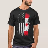 Canadian American Flag T-Shirt