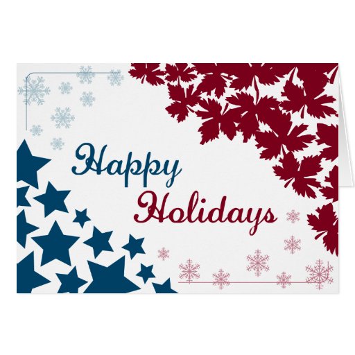 Canadian/American Holiday Card | Zazzle