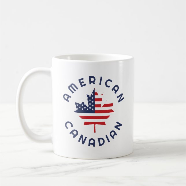 Canadian American  Roots  Coffee Mug (Left)