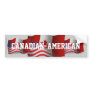 Canadian-American Waving Flag Bumper Sticker