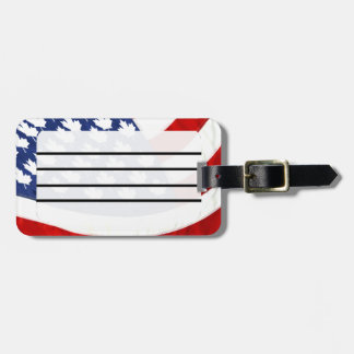 Canadian / American Waving Flag Luggage Tag