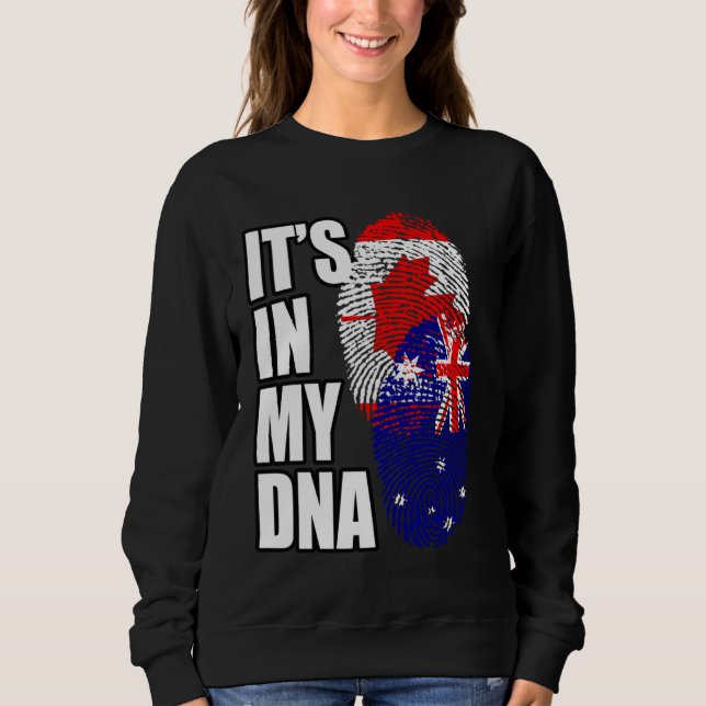 Canadian And Australian Mix DNA Flag Heritage Sweatshirt (Front)