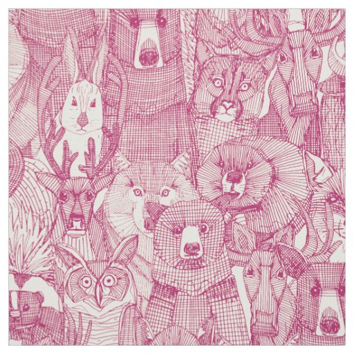 canadian animals cherry pearl fabric