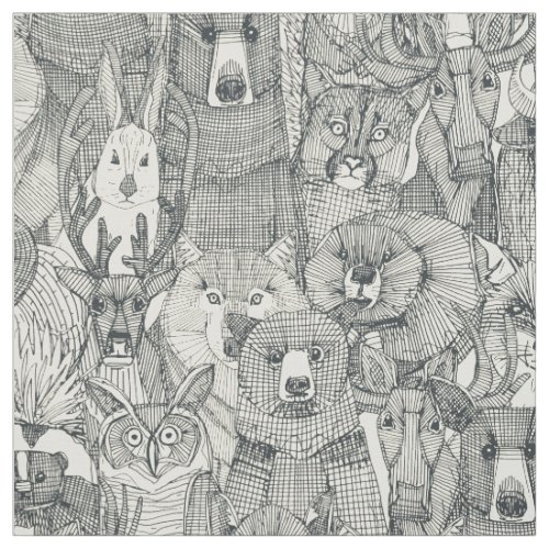 canadian animals gunmetal pearl fabric